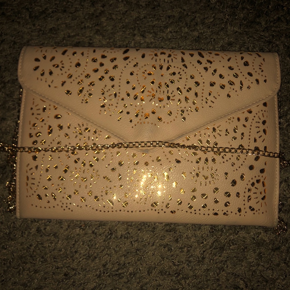 Baby Pink Wallet Purse with Gold
